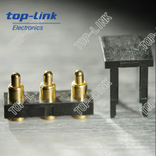 3 Pin SMT Messing Pogo Pin Stecker mit Federbelag vergoldet